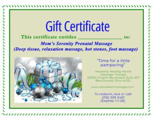 prenatal gift certificate